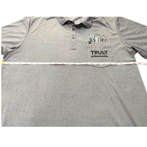 Travis Mathew Side Bet Golf Polo Truly Hard Seltzer Heather Medium Grey Size XL - Picture 9 of 11